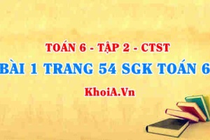 Bài 1 trang 54 SGK Toán 6 Tập 2 Chân trời sáng tạo